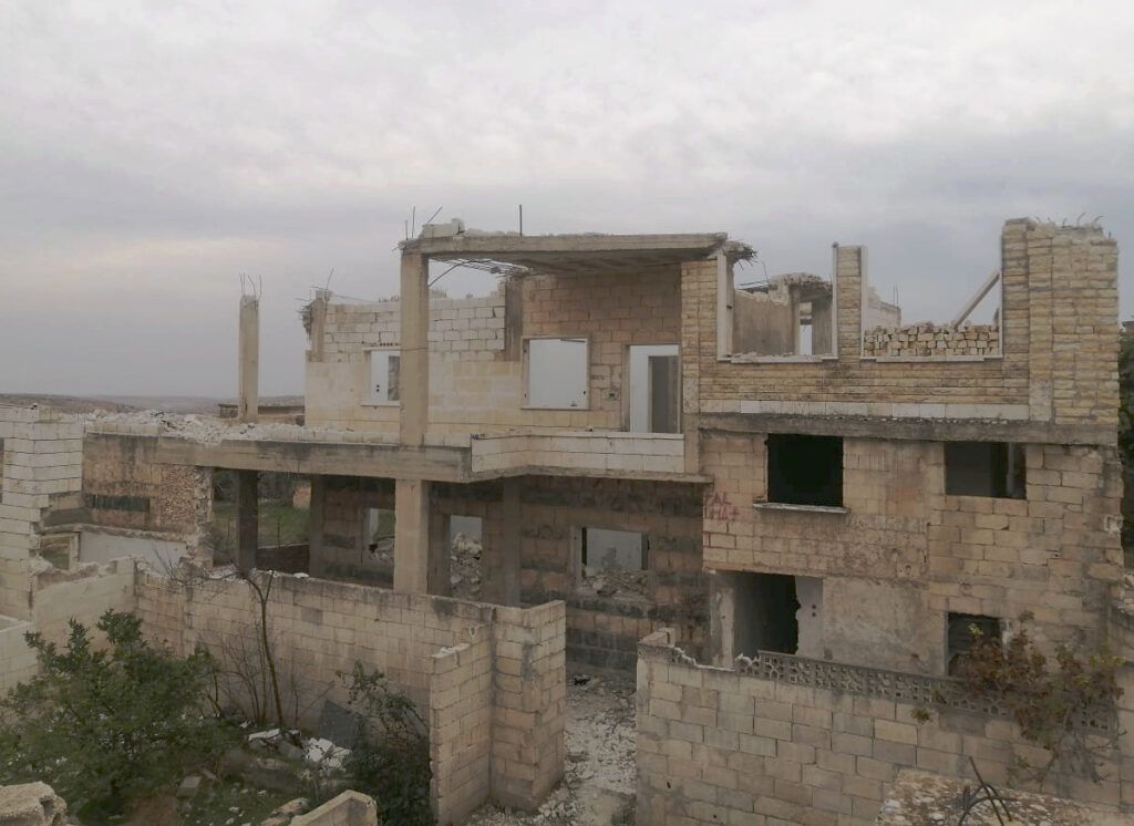 Zaki's destroyed home in Aleppo.